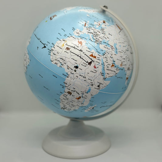 Globe terrestre base métallique