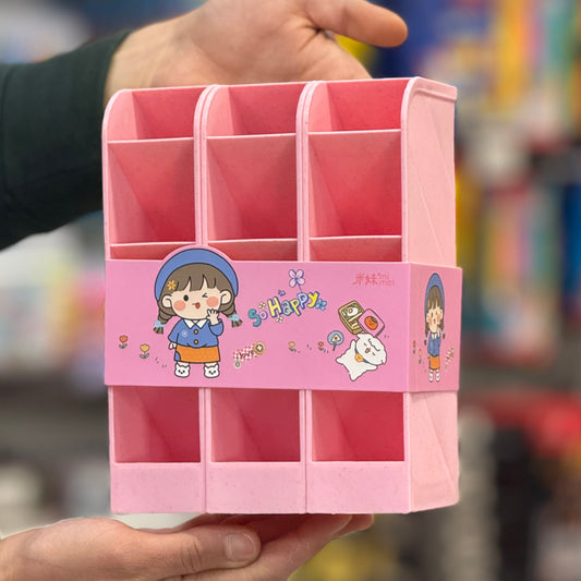 Porte stylo triple compartiment