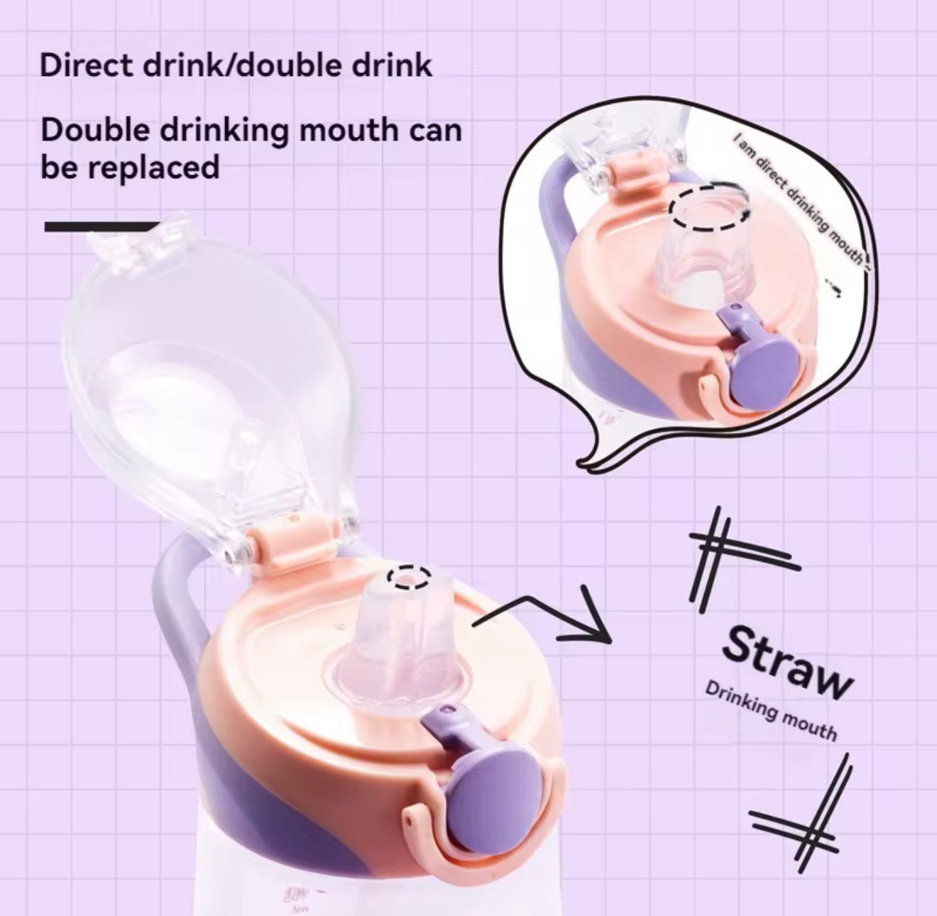 Gourde d’eau 690ml tritan incassable