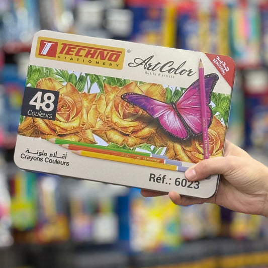 Crayons de couleurs artcolor boîte métal techno