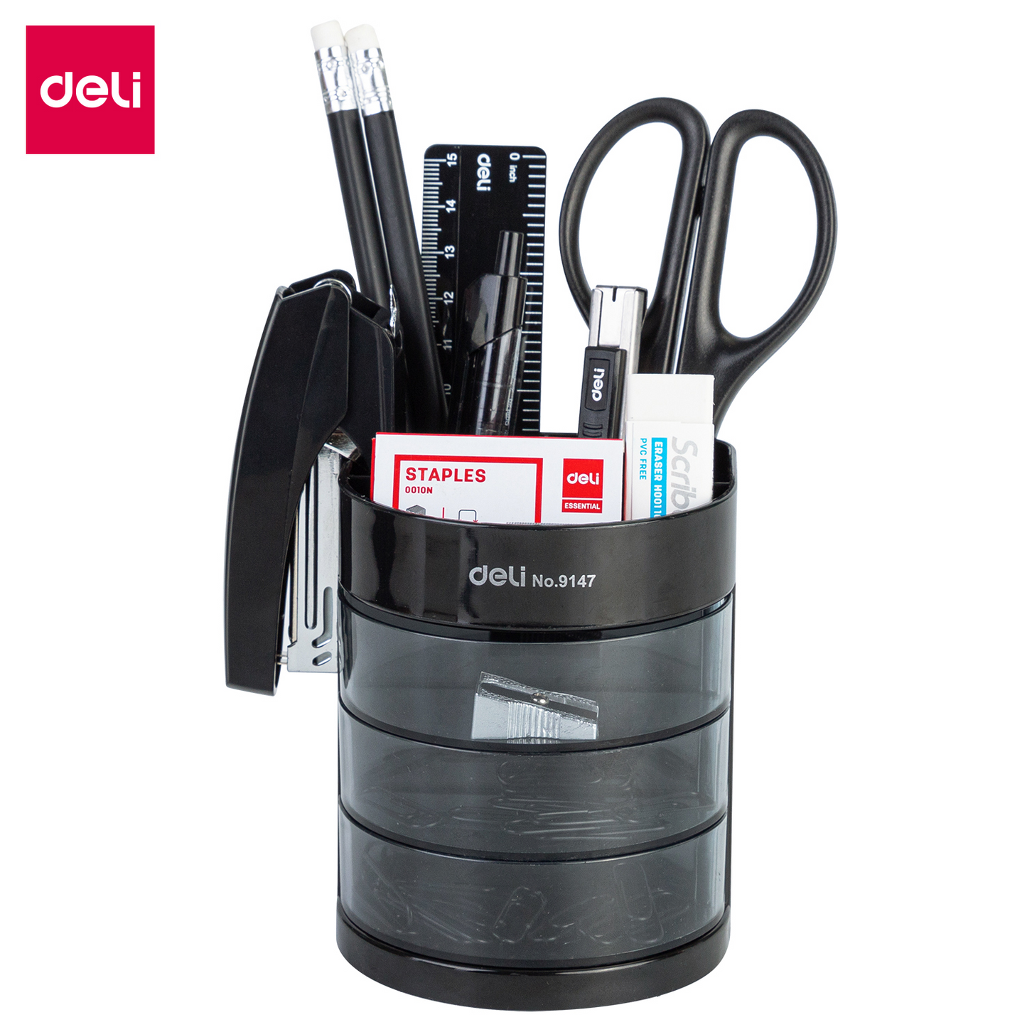 Plumier de bureau avec accessoires 12 pcs Deli