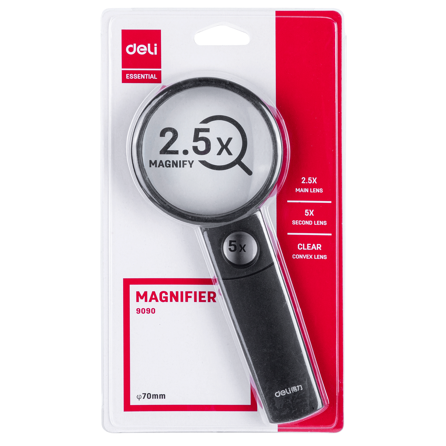 Loupe de bureau diamètre 70 mm Deli