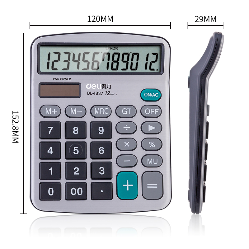 Calculatrice de Bureau 1837 Deli 12 chiffres