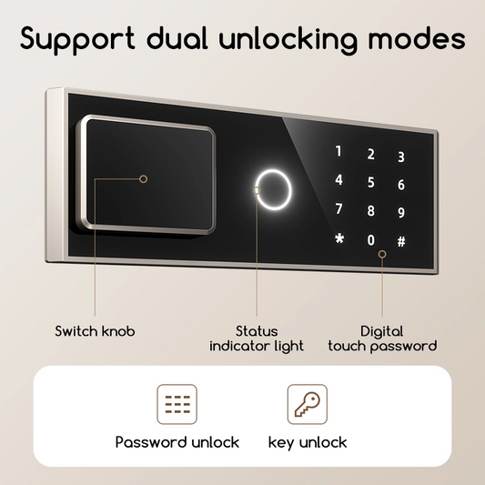 Coffre fort empreinte digitale code H300/W380/D290mm