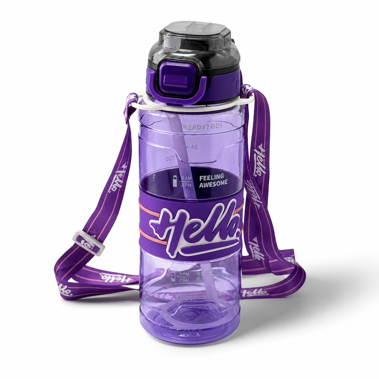 Gourde d’eau helloel plastique 800 ml
