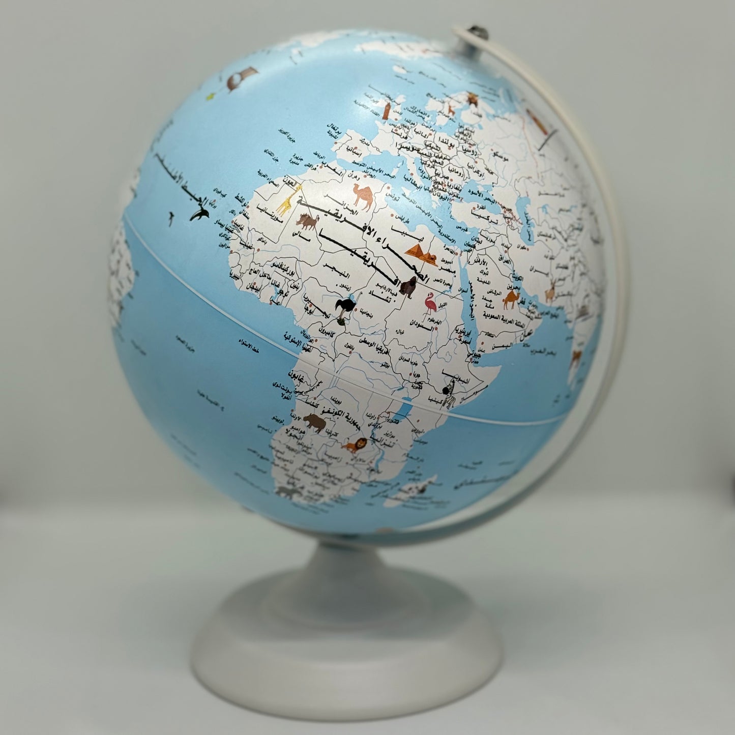 Globe terrestre base métallique