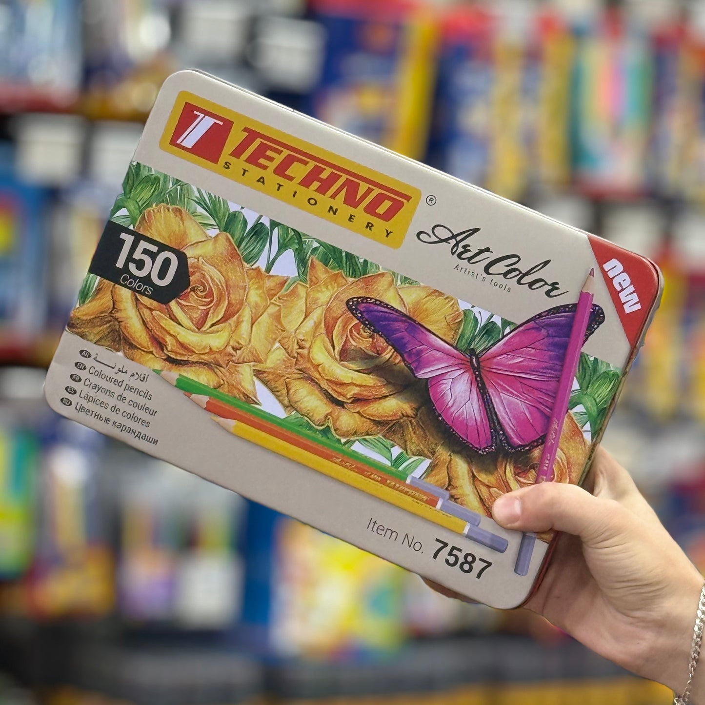 Crayons de couleurs artcolor boîte métal techno