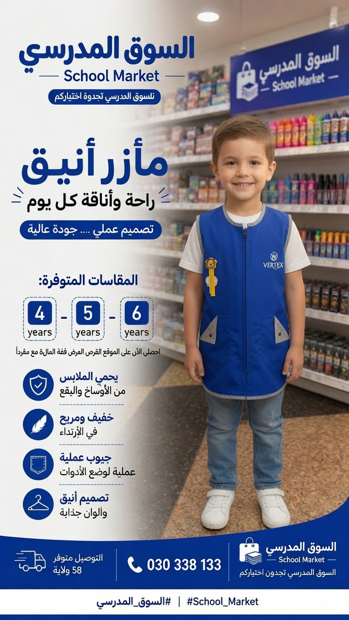 Tablier vertex bleu 78