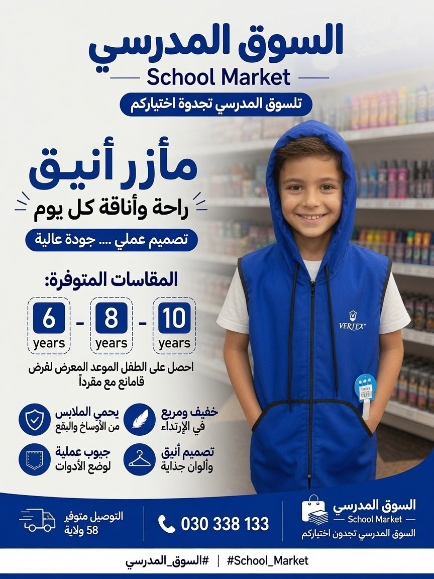 Tablier vertex bleu BL 052