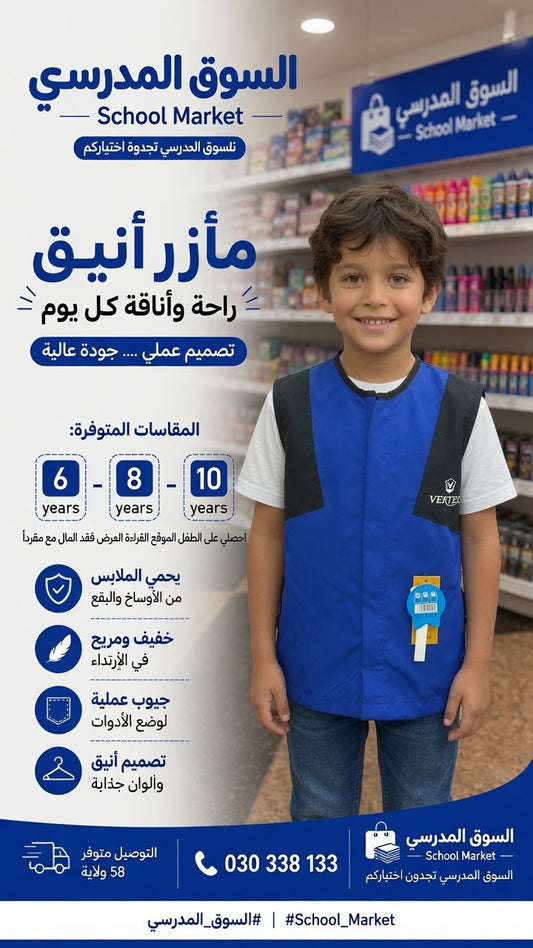 Tablier vertex bleu 69