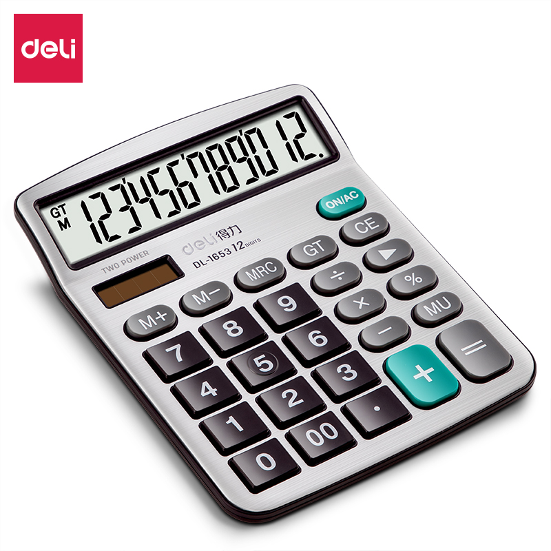 Calculatrice de bureau 12 chiffres Deli 1653