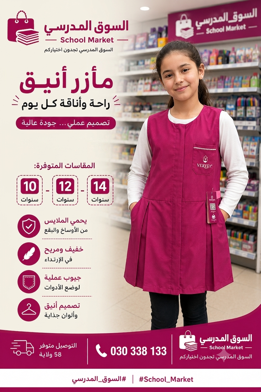 Tablier vertex rose RS 78