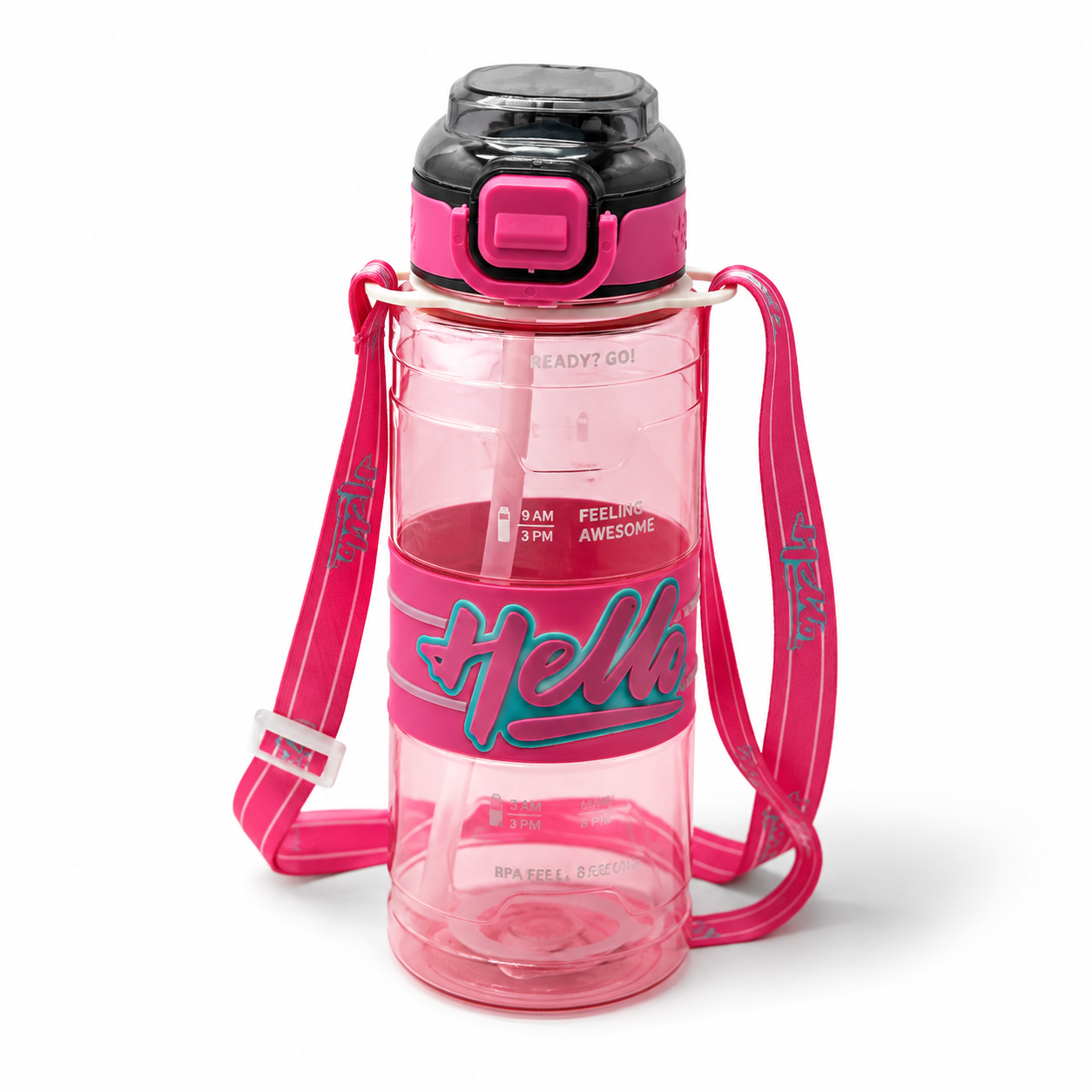 Gourde d’eau helloel plastique 800 ml