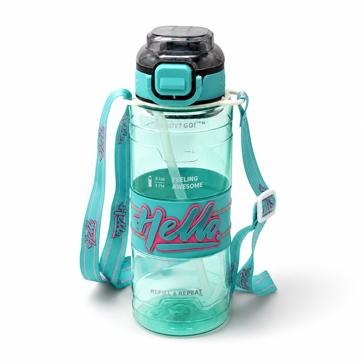 Gourde d’eau helloel plastique 800 ml